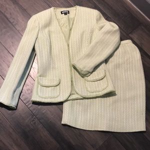 Pale green tweed suit - Kasper - 4